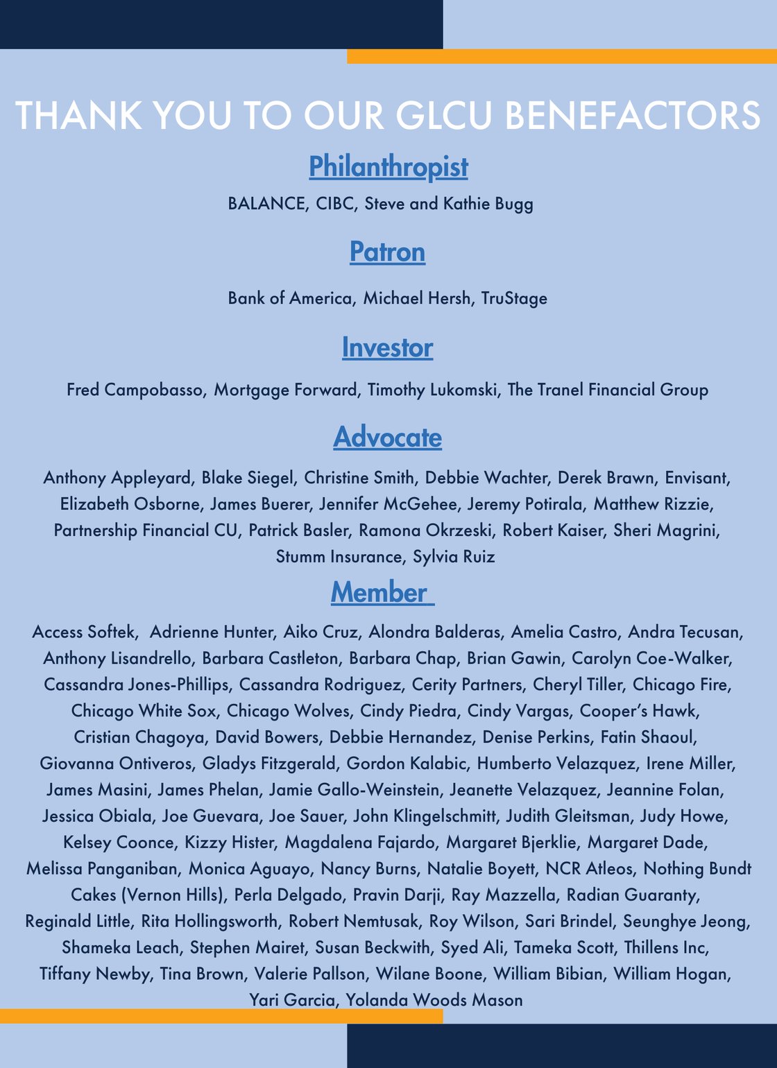 GLCU Benefactors (1)